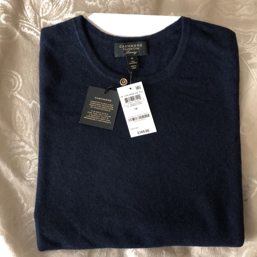 100% Cashmere sweater admiral navy